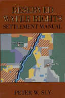 Reserved water rights settlement manual /