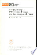 Geographically differentiated taxes and the location of firms /