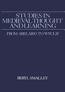 Studies in medieval thought and learning from Abelard to Wyclif /