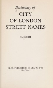 Dictionary of City of London street names.