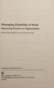 Managing disability at work : improving practice in organisations /