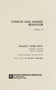 Lithium and animal behavior /