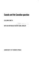 Canada and the Canadian question /