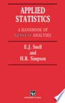 Applied statistics : a handbook of Genstat analyses /