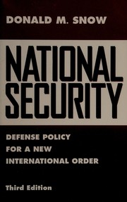 National security : defense policy for a new international order /