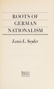 Roots of German nationalism /