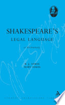 Shakespeare's legal language : a dictionary /