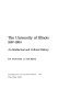The University of Illinois, 1867-1894 ; an intellectual and cultural history /