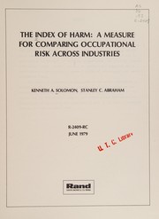 The index of harm : a measure for comparing occupational risk across industries /