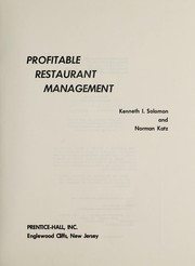 Profitable restaurant management /