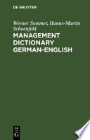 Management dictionary, German-English /