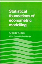 Statistical foundations of econometric modelling /