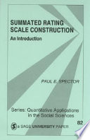 Summated rating scale construction : an introduction /