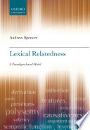 Lexical relatedness : a paradigm-based model /