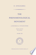 The phenomenological movement : a historical introduction /