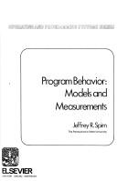 Program behavior : models and measurements /