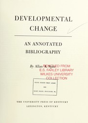 Developmental change; an annotated bibliography /