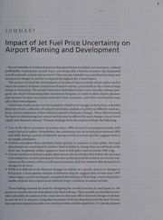 Impact of jet fuel price uncertainty on airport planning and development /