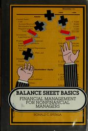 Balance sheet basics : financial management for non-financial managers /