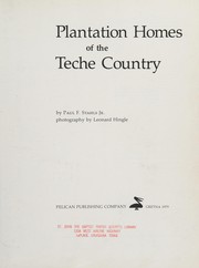 Plantation homes of the Teche country /