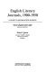 English literary journals, 1900-1950 : a guide to information sources /