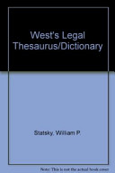 West's legal thesaurus/dictionary /