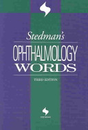Stedman's ophthalmology words.