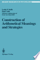 Construction of Arithmetical Meanings and Strategies /