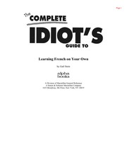 The complete idiot's guide to learning French on your own /