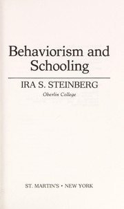 Behaviorism and schooling /