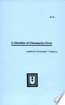 A checklist of Ultramarine Press /