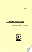 A checklist of Thomas M. Disch /
