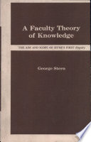 A faculty theory of knowledge ; the aim and scope of Hume's first Enquiry.