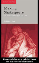 Making Shakespeare : from stage to page /