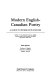 Modern English-Canadian poetry : a guide to information sources /