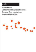 Jenseits der Repräsentation : Essays 1999-2009 = Beyond representation /