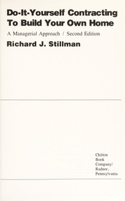 Do-it-yourself contracting to build your own home : a managerial approach /