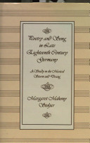 Poetry and song in late eighteenth century Germany : a study in the musical Sturm und Drang /