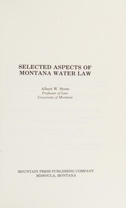 Selected aspects of Montana water law /