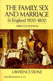 The family, sex and marriage in England, 1500-1800 /