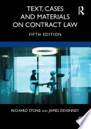 Texts, cases and materials on contract law /