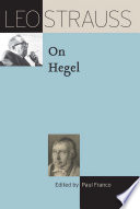 Leo Strauss on Hegel /