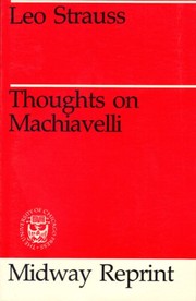 Thoughts on Machiavelli /