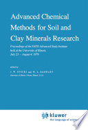 Advanced Chemical Methods for Soil and Clay Minerals Research : Proceedings of the NATO Advanced Study Institute held at the University of Illinois, July 23 - August 4, 1979 /