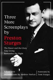 Three more screenplays by Preston Sturges /