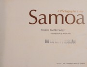 Samoa ; a photographic essay /