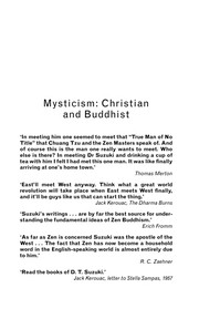 Mysticism : Christian and Buddhist /