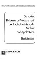 Computer performance measurement and evaluation methods : analysis and applications /