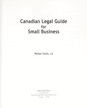 Canadian legal guide for small business /