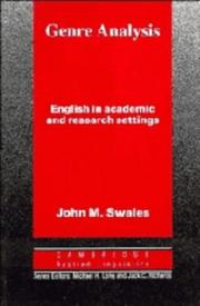 Genre analysis : English in academic and research settings /